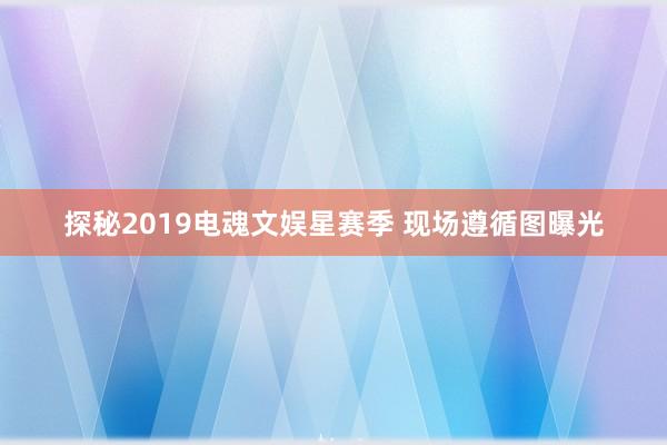 探秘2019电魂文娱星赛季 现场遵循图曝光